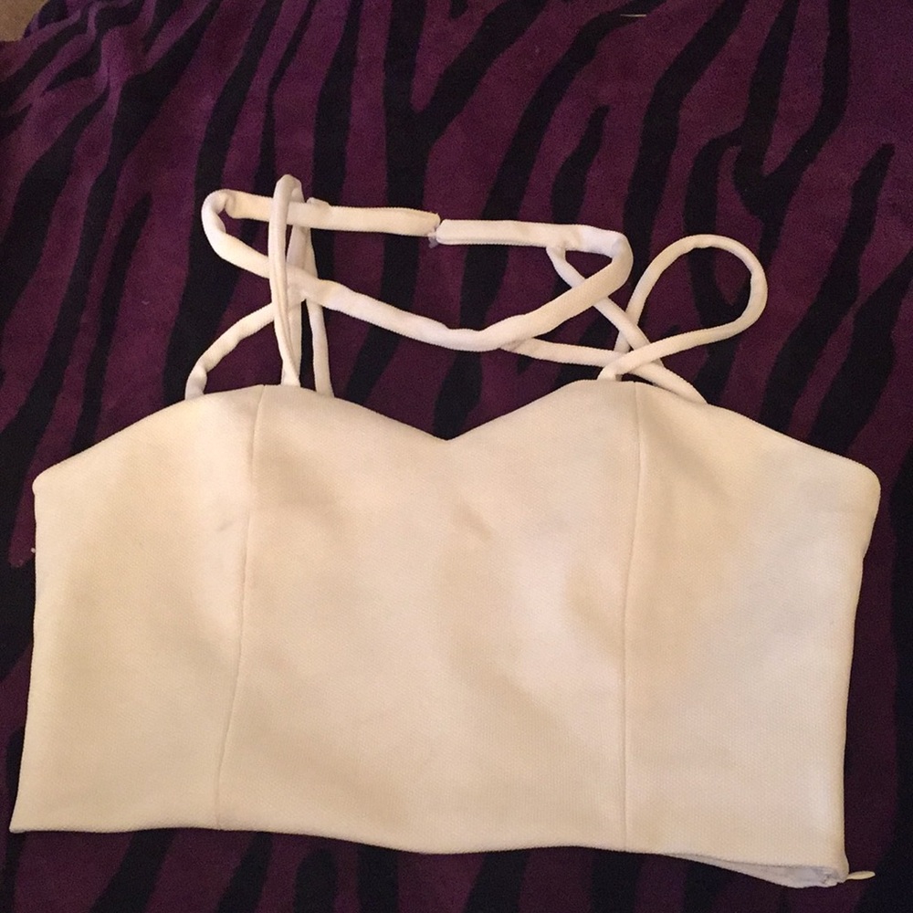 White crop top.
